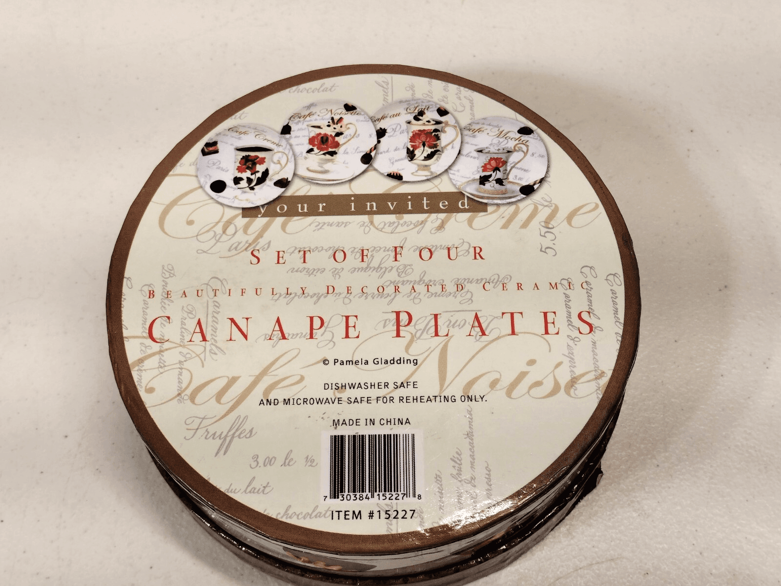 Your Invited Canape Plate Set Of 4 Cafe Mocha Design Pamela Gladding - Thumbnail 7