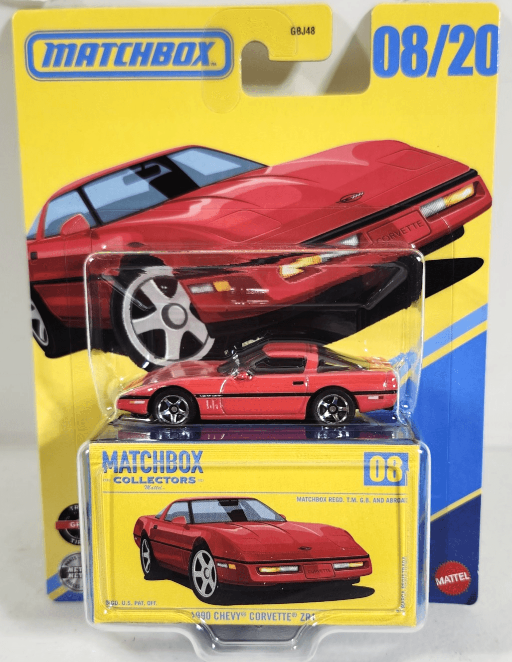 2026 Matchbox Collectors 1990 Chevy Corvette ZR1 Red Car 1/64 Toy Vehicle NEW