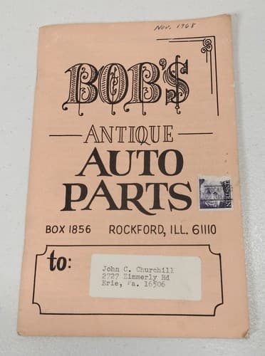 1968 Bob's Antique Auto Parts & Accessories Book Catalog - Thumbnail 2