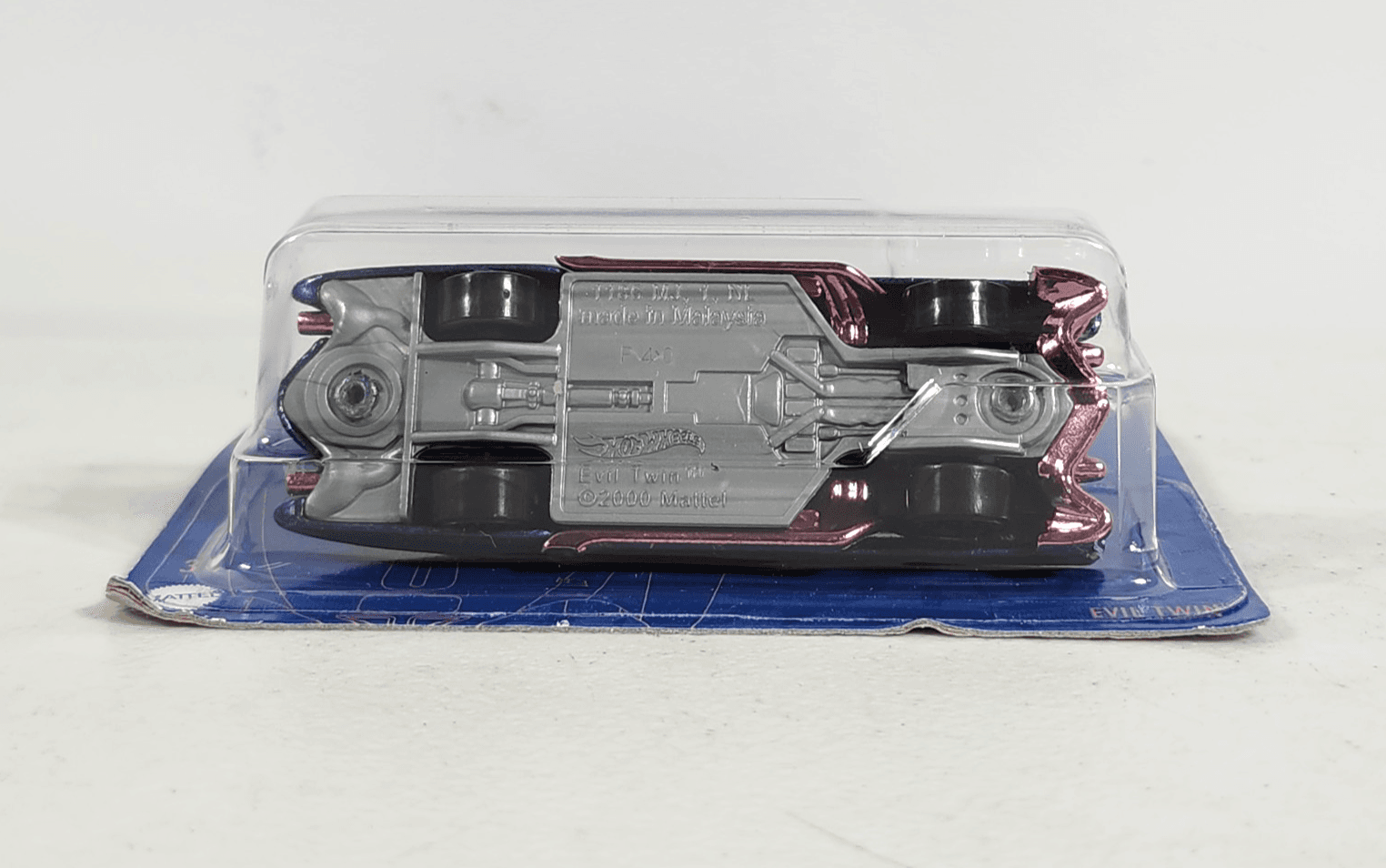 2021 Hot Wheels Evil Twin Blue And Pink 54th Anniversary Edition Car 1/64 Toy - Thumbnail 4