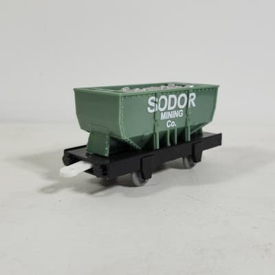 Thomas Train Trackmaster Sodor Mining Quarry Cargo Car Flip Top Gold Silver 2006 - Thumbnail 6