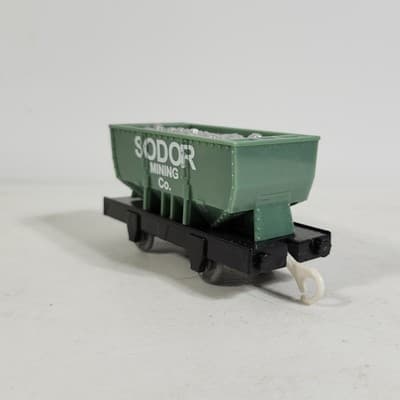 Thomas Train Trackmaster Sodor Mining Quarry Cargo Car Flip Top Gold Silver 2006 - Thumbnail 8