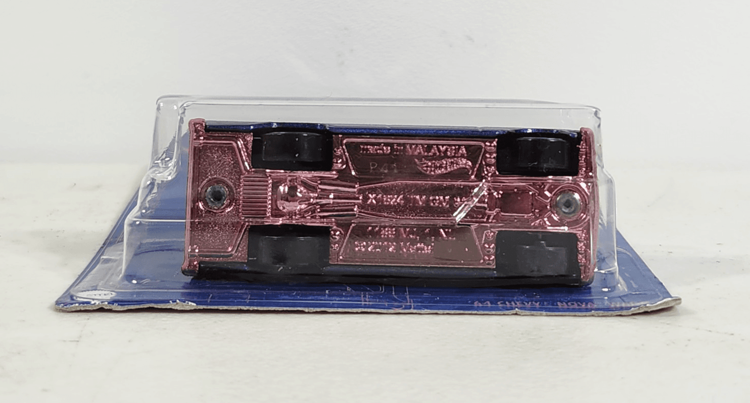 2021 Hot Wheels '64 Chevy Nova Wagon Blue & Pink Satin Car 1/64 Toy NEW - Thumbnail 4