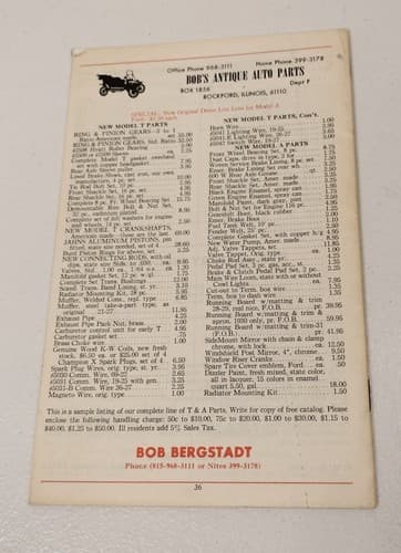 1968 Bob's Antique Auto Parts & Accessories Book Catalog - Thumbnail 5