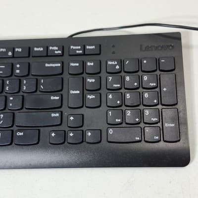 Lenovo KU-1601 Compact Slim Wired USB Black Slim Keyboard - Thumbnail 2