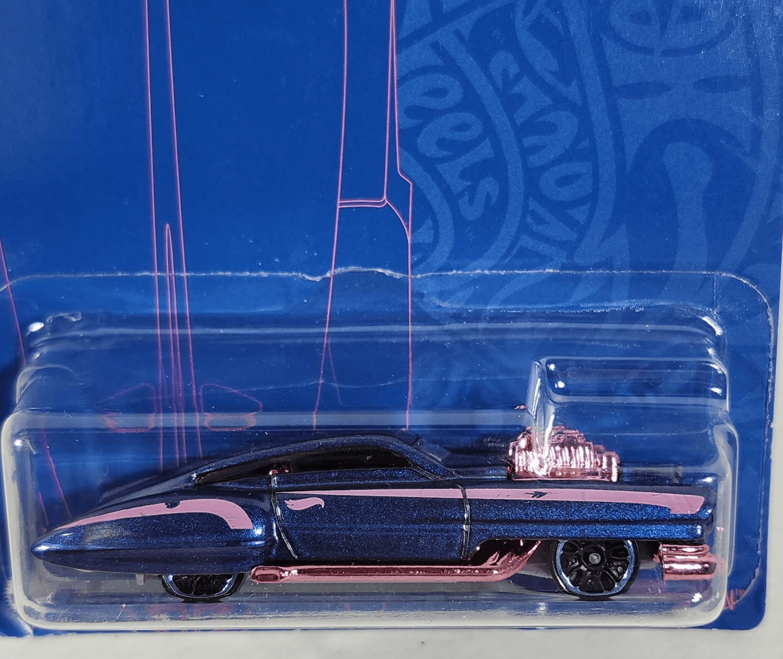 2021 Hot Wheels Evil Twin Blue And Pink 54th Anniversary Edition Car 1/64 Toy - Thumbnail 2