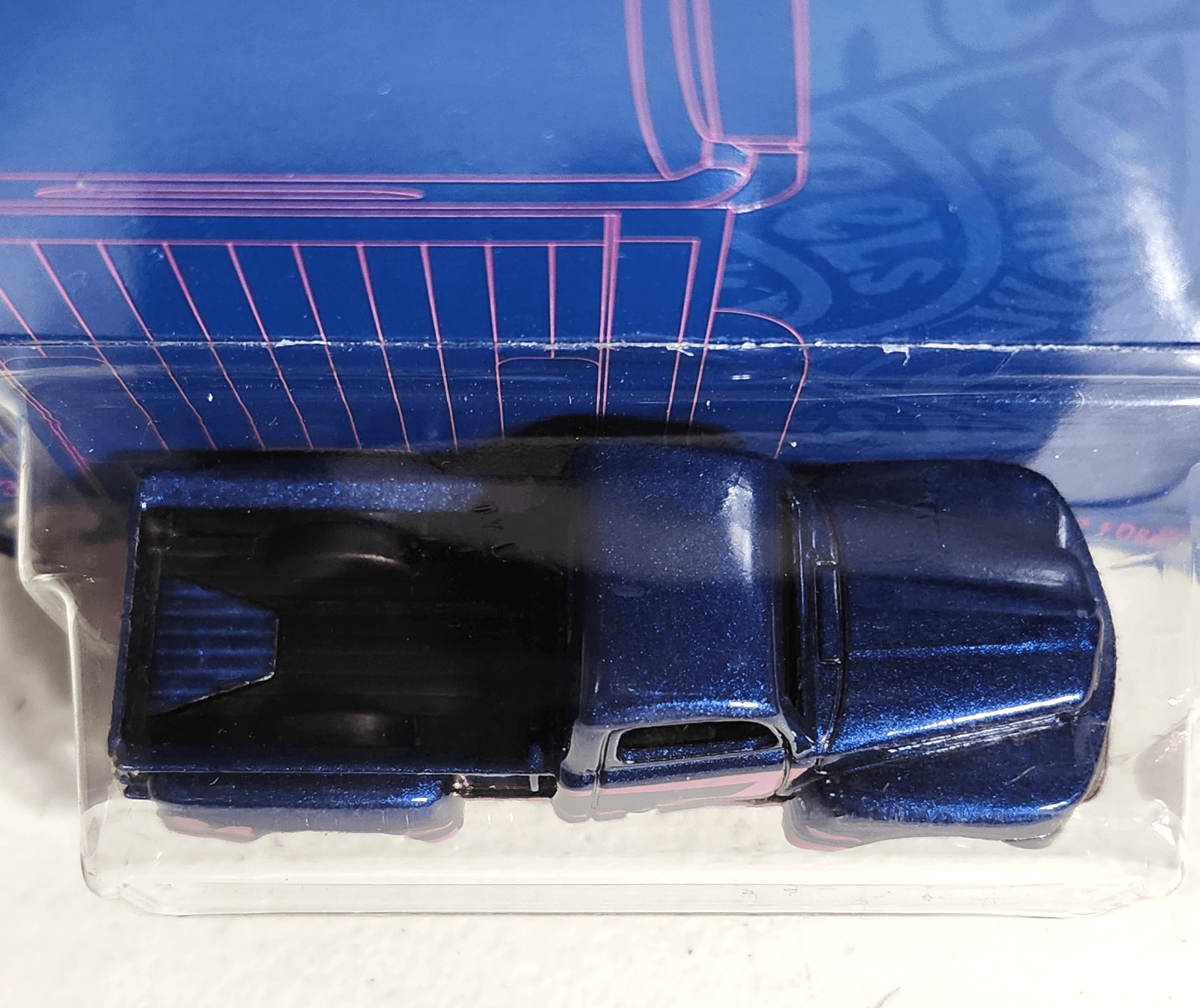 2021 Hot Wheels '49 Ford F1 Satin Blue & Pink Pickup Truck 1/64 Toy Vehicle NEW - Thumbnail 3