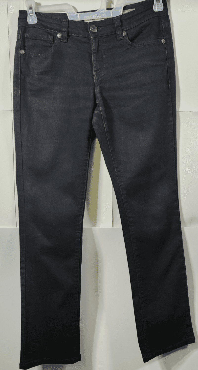 Nine West Vintage America Jeans Women's Size 2 Black Straight Denim Pants