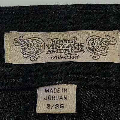 Nine West Vintage America Jeans Women's Size 2 Black Straight Denim Pants - Thumbnail 7