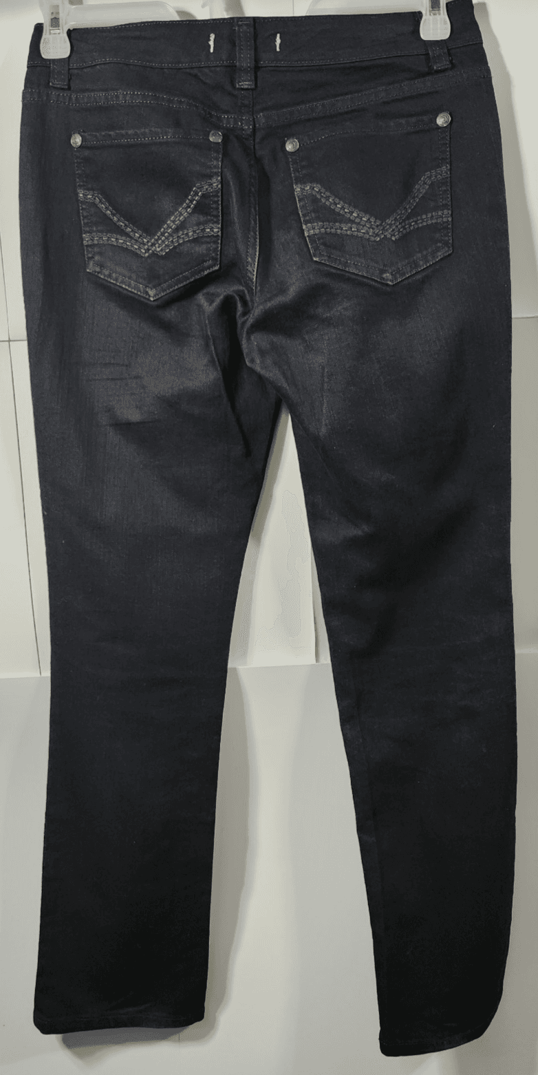 Nine West Vintage America Jeans Women's Size 2 Black Straight Denim Pants - Thumbnail 6