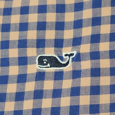 Vineyard Vines Shirt Men's Size Medium Gingham Button Slim Fit Long Sleeve - Thumbnail 8