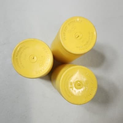 3 Vintage Yellow 5.25" Tupperware 12 oz Flat Tumblers Cups - Thumbnail 4