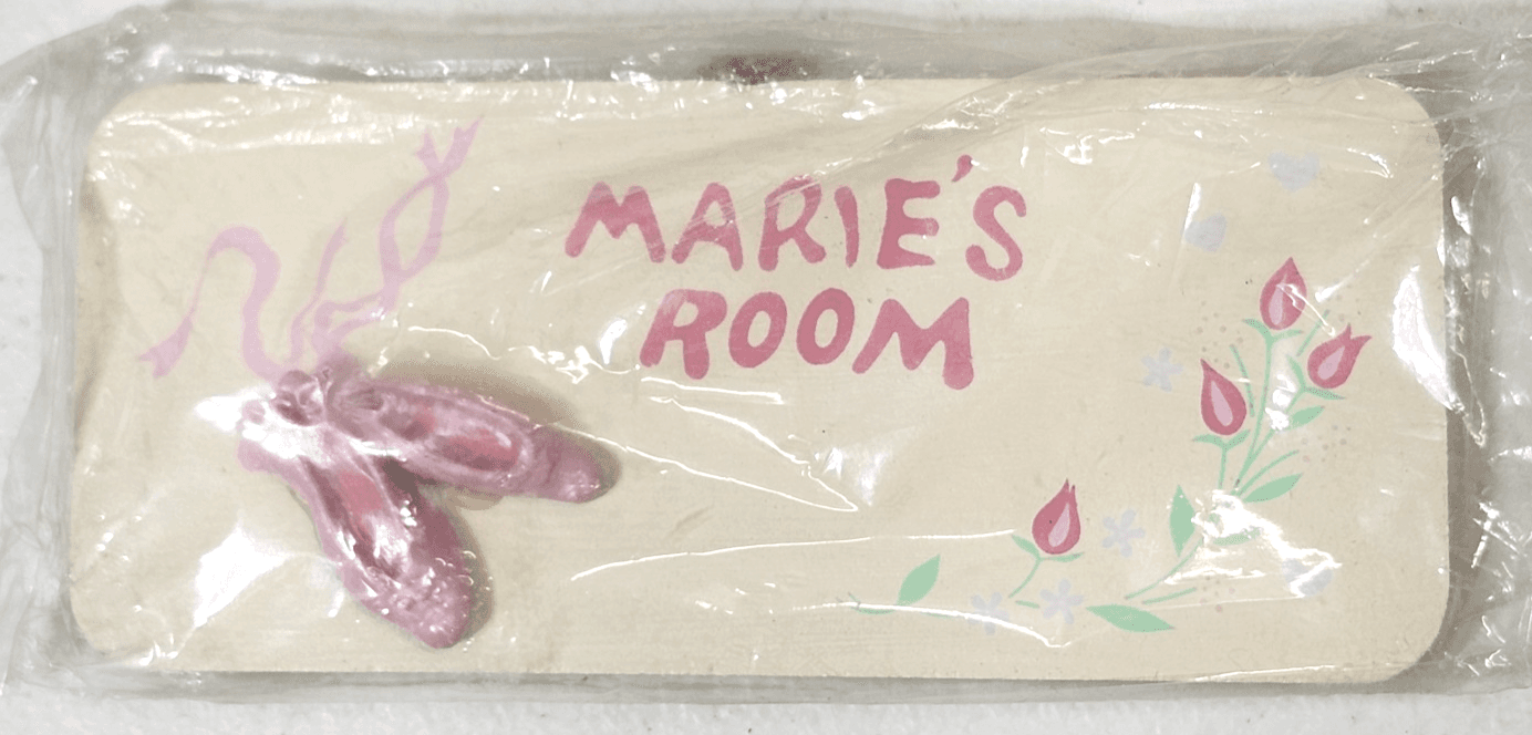 Kids Russ Ballerina Name Plaque Marie's Room Wooden