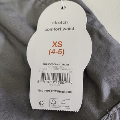Wonder Nation Cargo Shorts Boy's Size XS Gray Drawstring NEW - Thumbnail 7