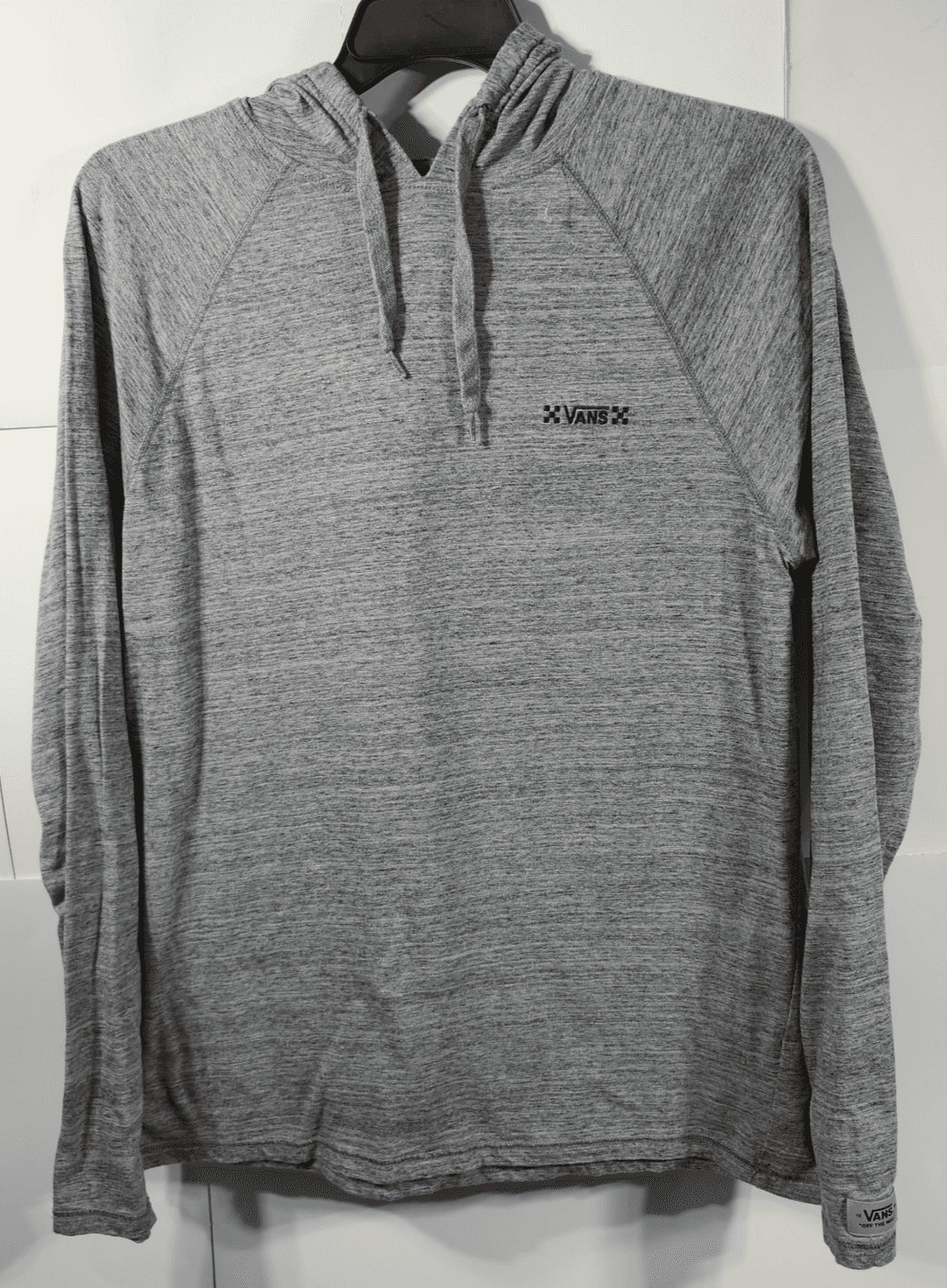 Vans Men's Pullover Hoodie Size Large Gray Cotton Hooded Sweatshirt - Thumbnail 5