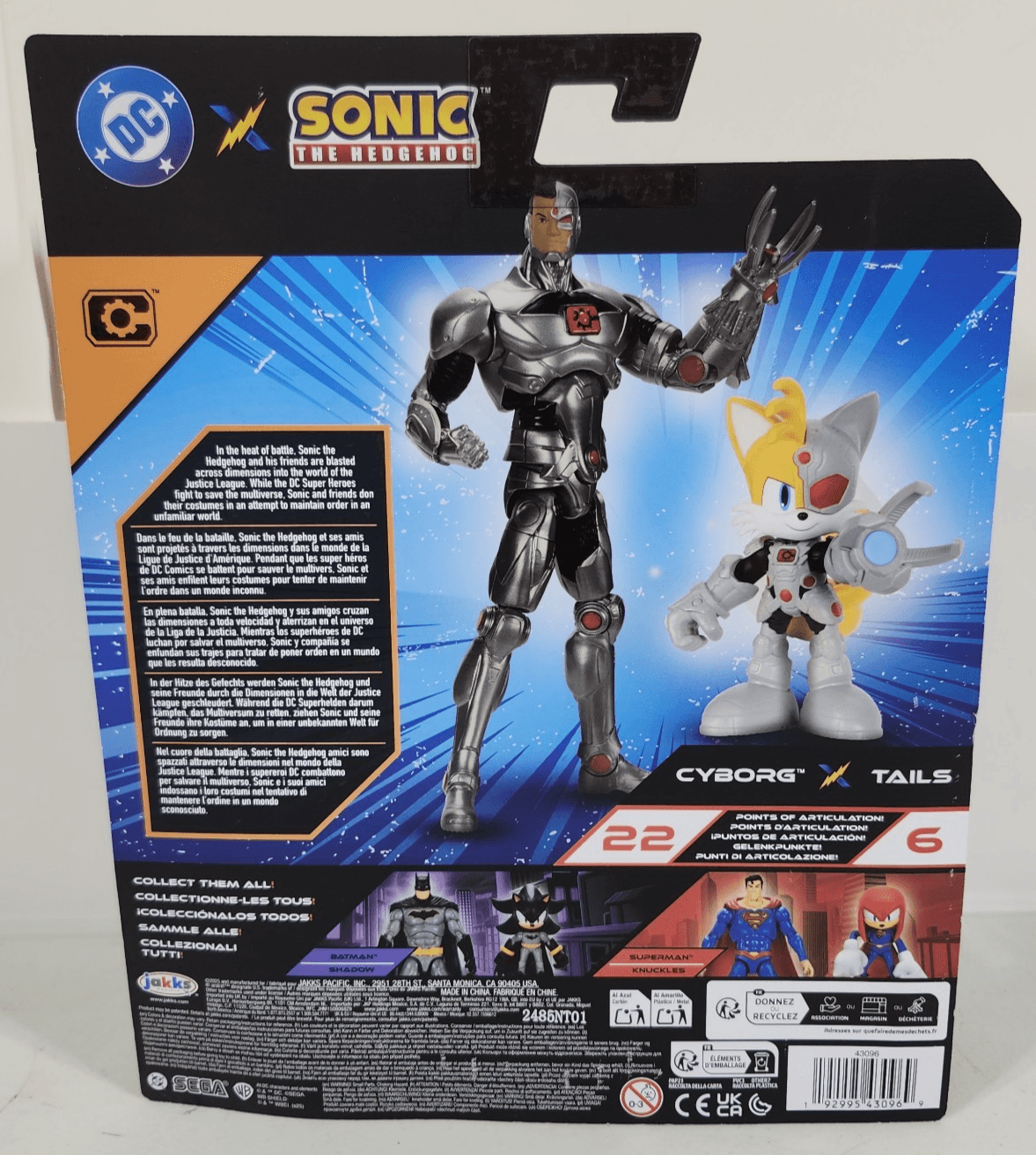 DC x Sonic The Hedgehog Cyborg And Tails Action Figures 2025 Jakks NEW - Thumbnail 4