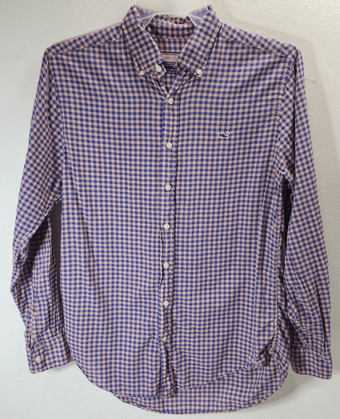 Vineyard Vines Shirt Men's Size Medium Gingham Button Slim Fit Long Sleeve - Thumbnail 5