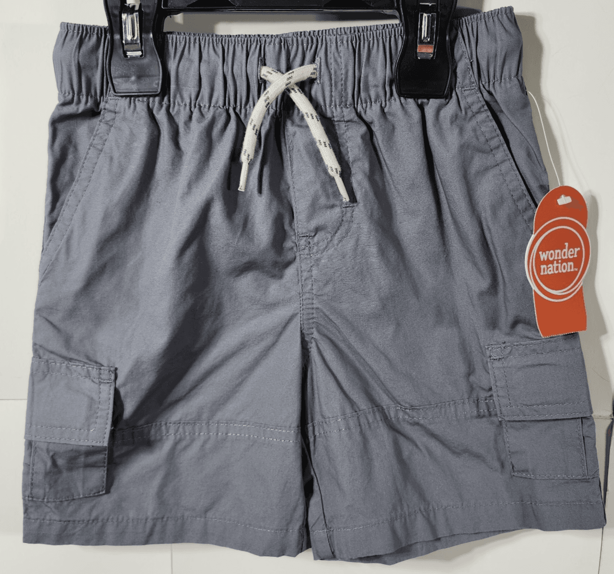 Wonder Nation Cargo Shorts Boy's Size XS Gray Drawstring NEW - Thumbnail 5