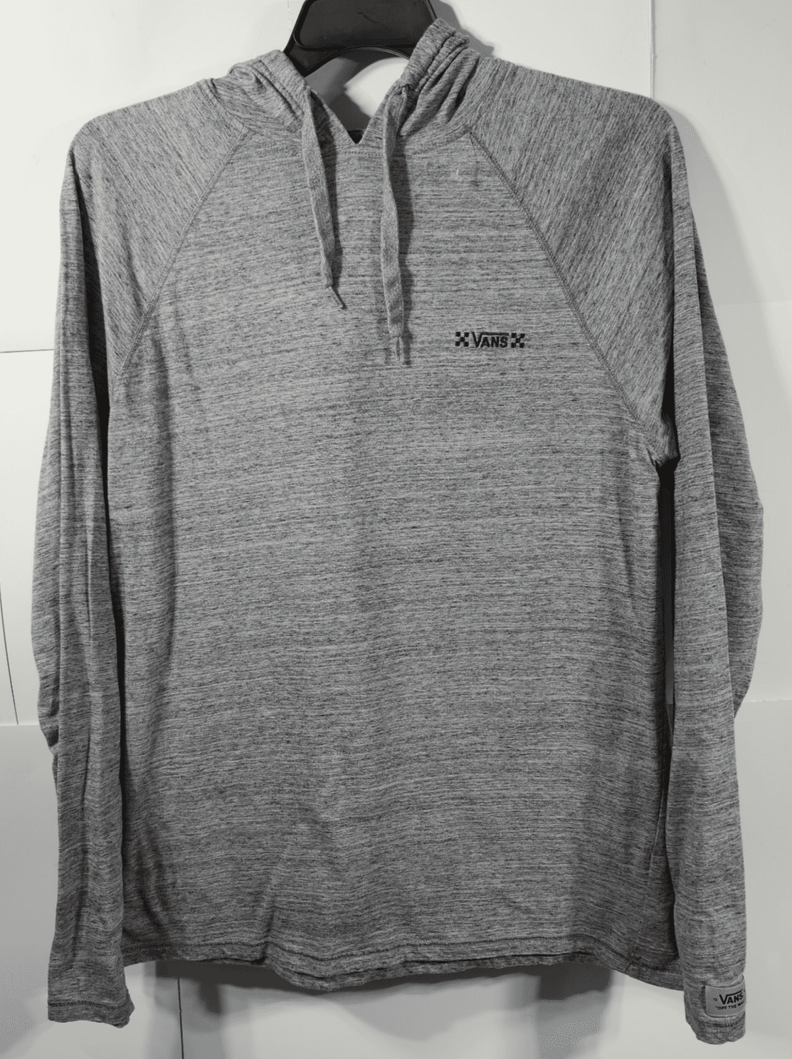 Vans Men's Pullover Hoodie Size Large Gray Cotton Hooded Sweatshirt