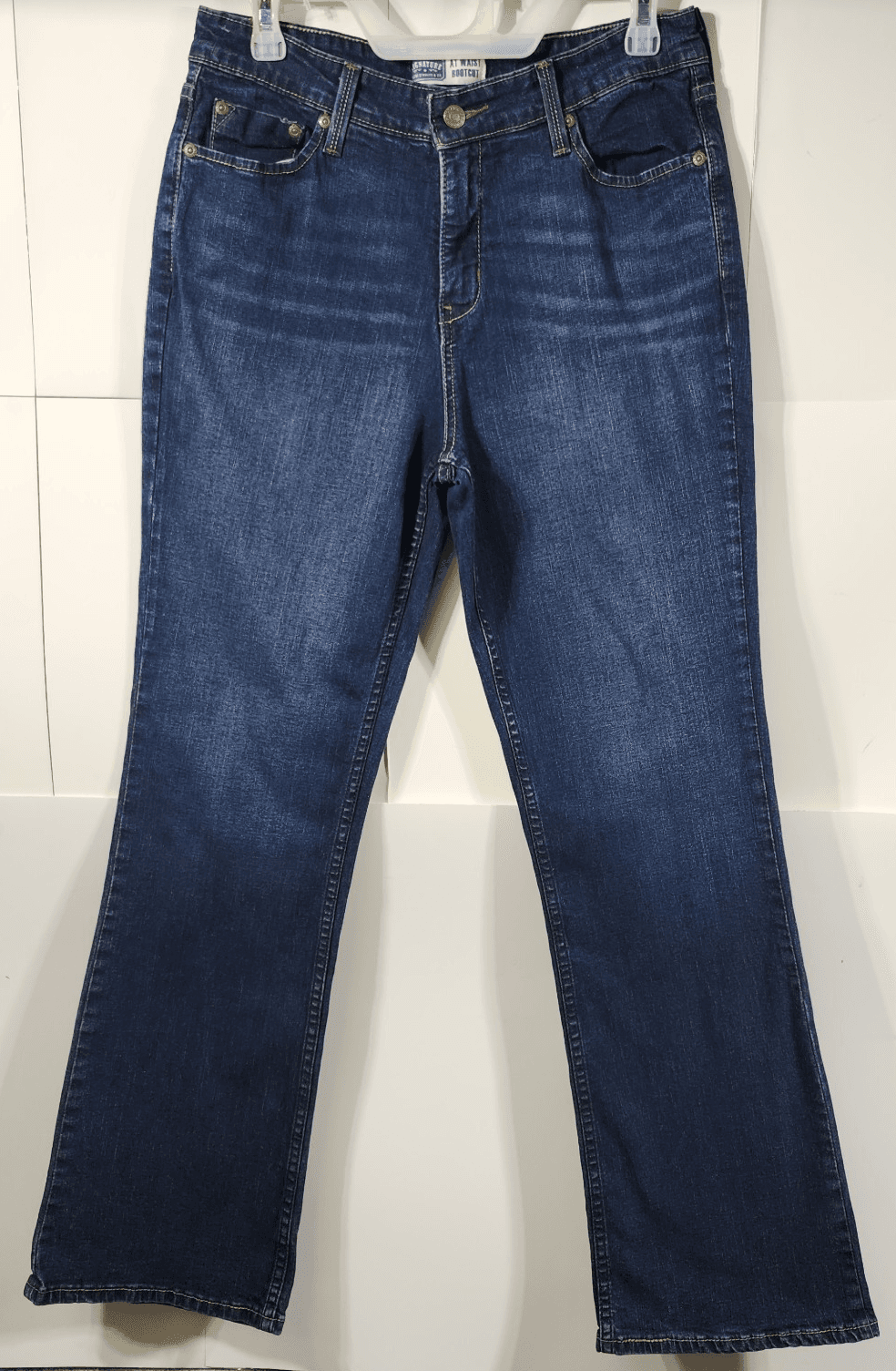 Levis Jeans Womens Size 12 Blue Denim At Waist Bootcut Stretch Pants