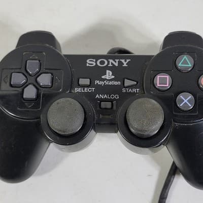 Sony PlayStation 2 PS2 Black Analog Controller DualShock 2 - Thumbnail 2