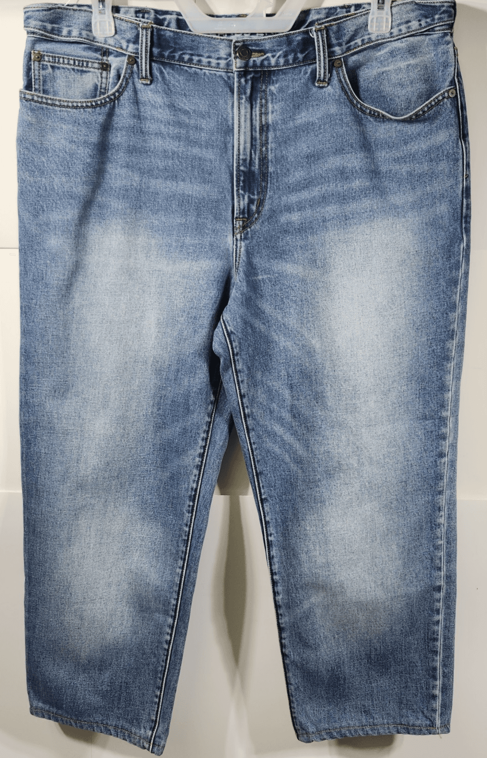 Lands End Mens Traditional Fit Jeans Size 40 X 26 Blue Denim Pants