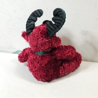 Vintage Russ Berrie Moose Plush Twinkle Cranberry Red Green Christmas Holiday - Thumbnail 6