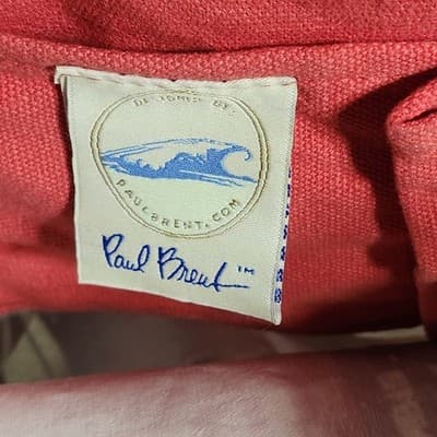 Paul Brent Canvas Nautical Striped Drawstring Beach Pool Bag - Thumbnail 8
