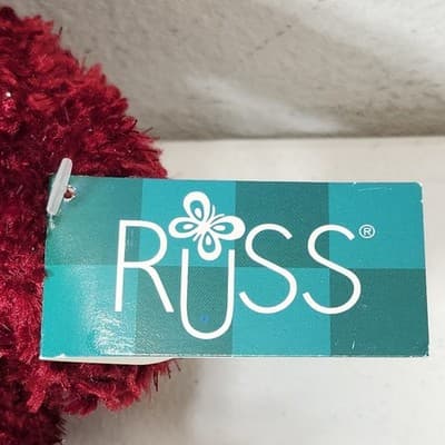 Vintage Russ Berrie Moose Plush Twinkle Cranberry Red Green Christmas Holiday - Thumbnail 8