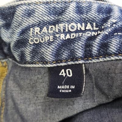 Lands End Mens Traditional Fit Jeans Size 40 X 26 Blue Denim Pants - Thumbnail 8