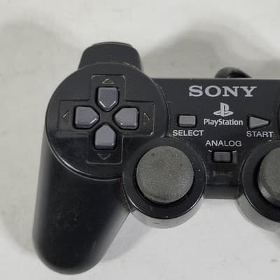Sony PlayStation 2 PS2 Black Analog Controller DualShock 2 - Thumbnail 3