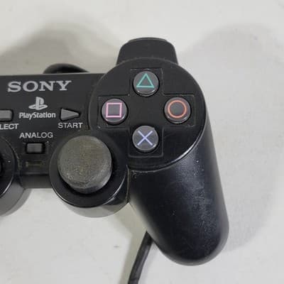 Sony PlayStation 2 PS2 Black Analog Controller DualShock 2 - Thumbnail 4