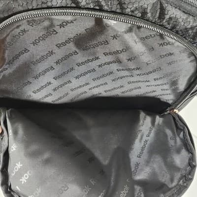 Reebok Paige 18" Backpack Black & Rose Gold Tech Laptop Sleeve Bottle Cell NEW - Thumbnail 8