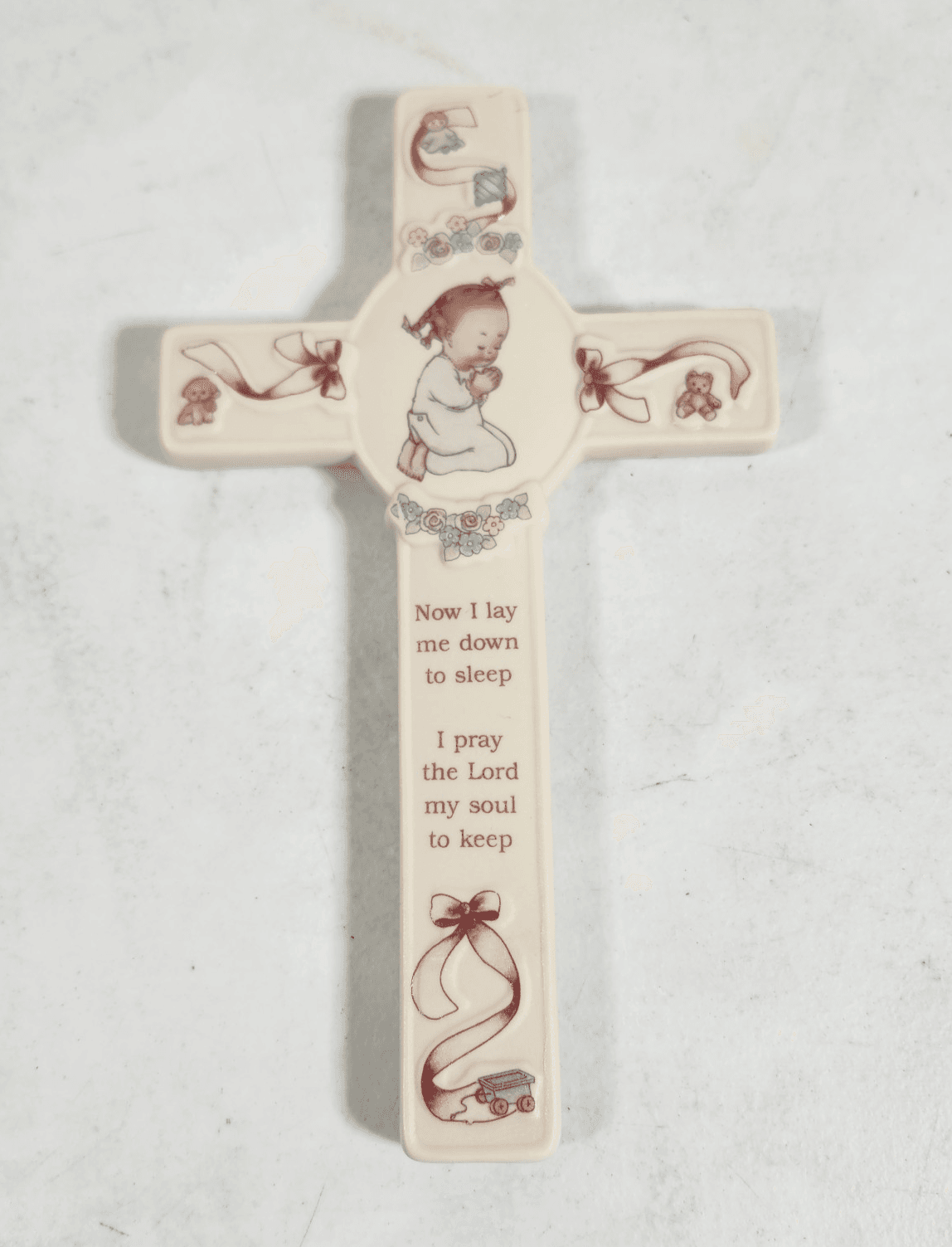 Memories of Yesterday Porcelain Cross I Pray The Lord My Soul To Keep 1991 - Thumbnail 6