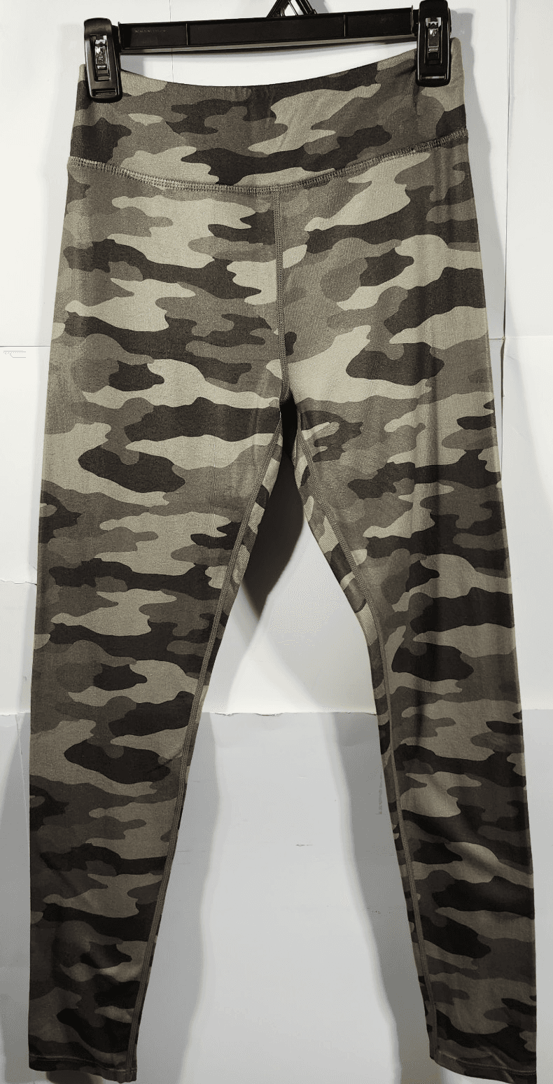 SO Leggings Women's Small High Rise Pull On Green Camo Lounge Pants NEW