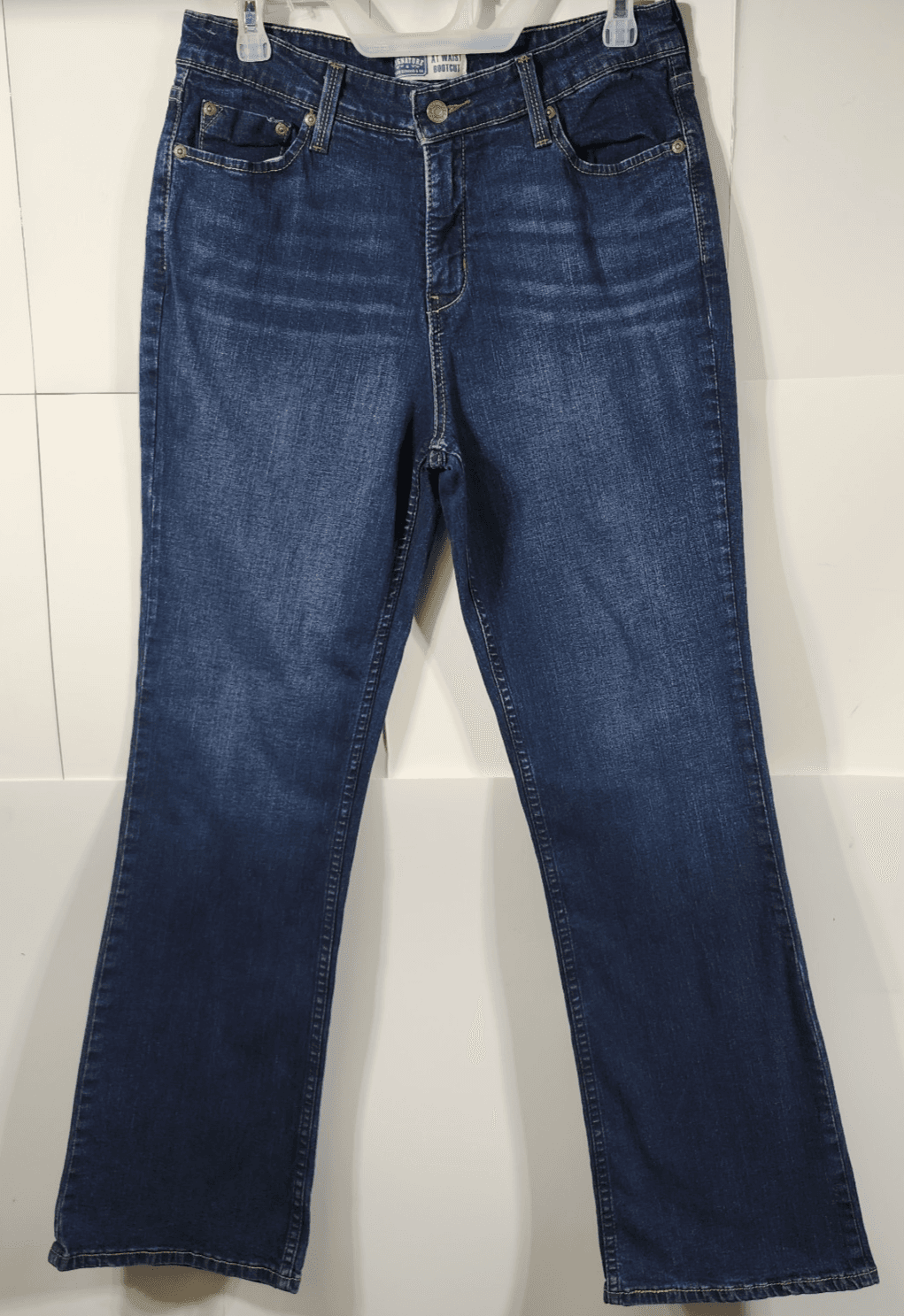 Levis Jeans Womens Size 12 Blue Denim At Waist Bootcut Stretch Pants - Thumbnail 5