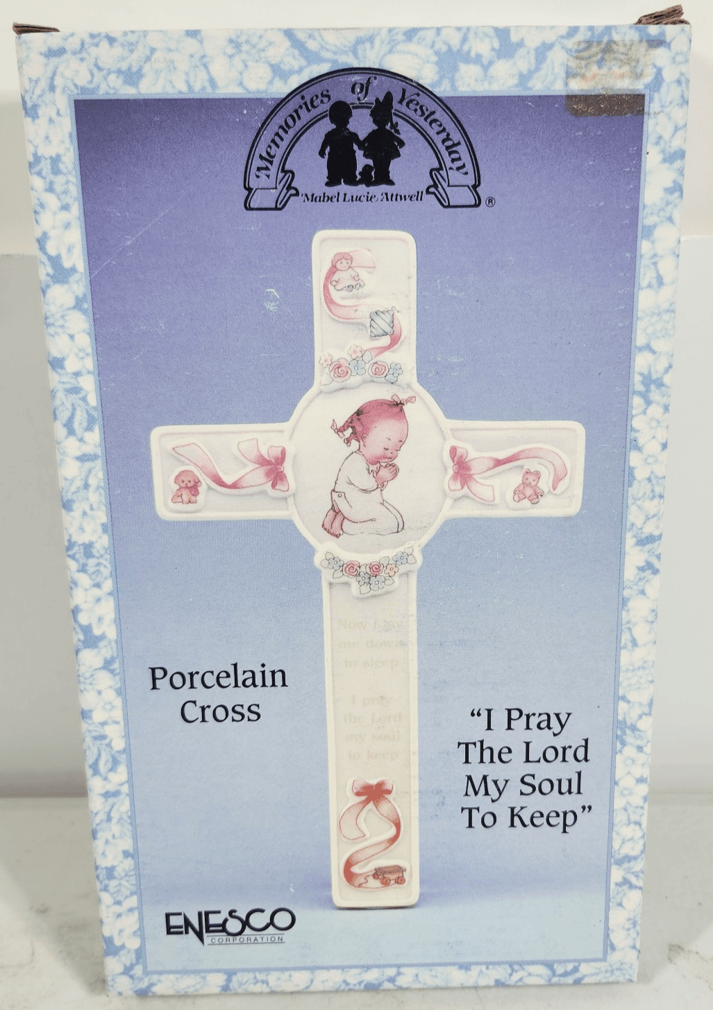 Memories of Yesterday Porcelain Cross I Pray The Lord My Soul To Keep 1991