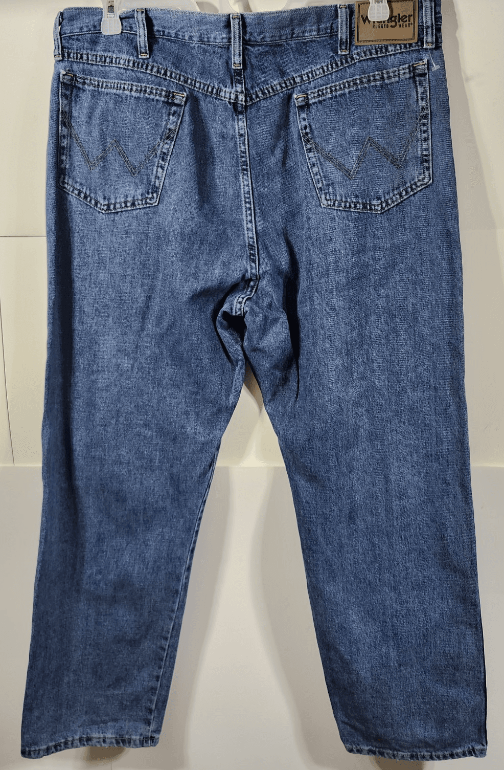 Wrangler Men's Jeans Size 40 X 30 Regular Straight Fit Blue Denim Pants - Thumbnail 6