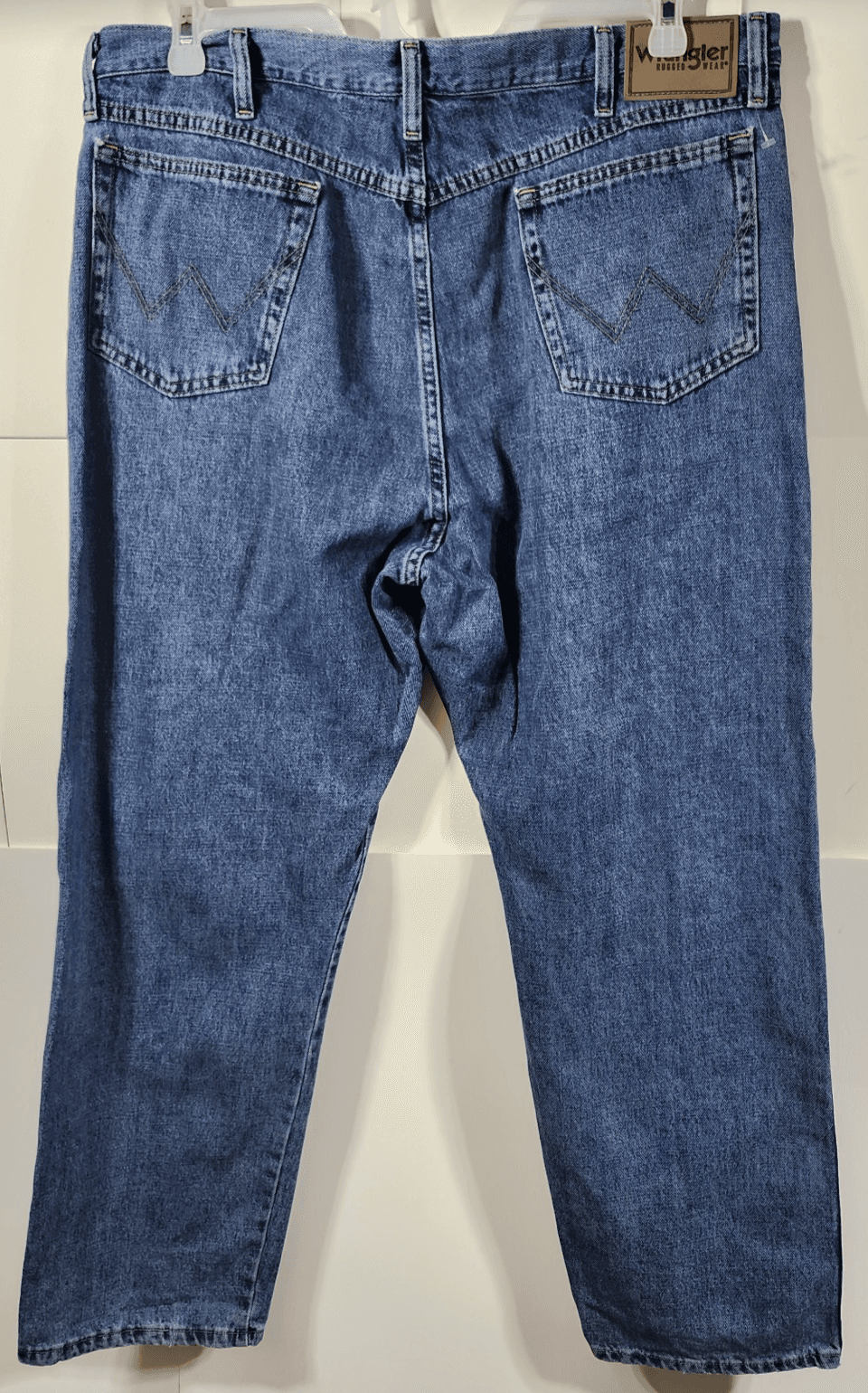 Wrangler Men's Jeans Size 40 X 30 Regular Straight Fit Blue Denim Pants - Thumbnail 4