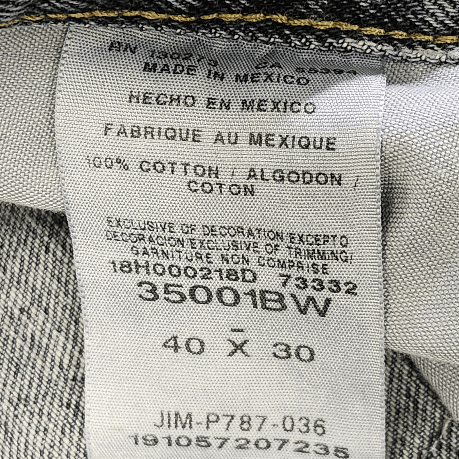 Wrangler Men's Jeans Size 40 X 30 Regular Straight Fit Blue Denim Pants - Thumbnail 7