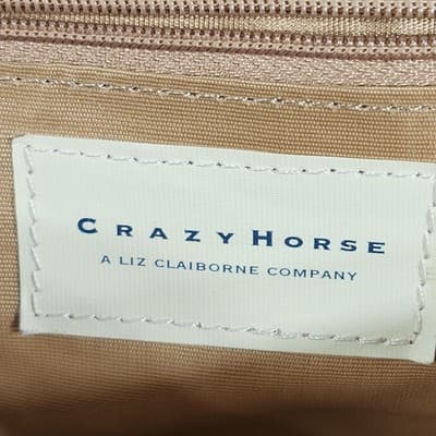 Liz Claiborne Women's Handbag Purse Brown Embossed Crazy Horse - Thumbnail 7