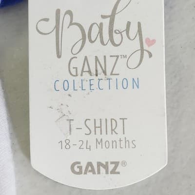 Ganz Big Brother 18-24M Tshirt Blue White NEW - Thumbnail 2