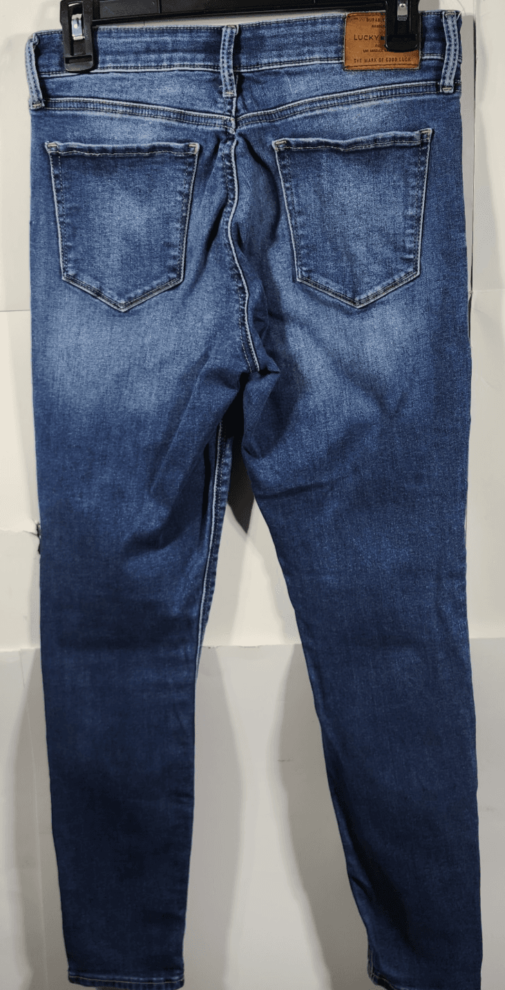 Lucky Brand Womens Size 6 / 28 R Mid Rise Skinny Ava Stretch Blue Jeans - Thumbnail 6