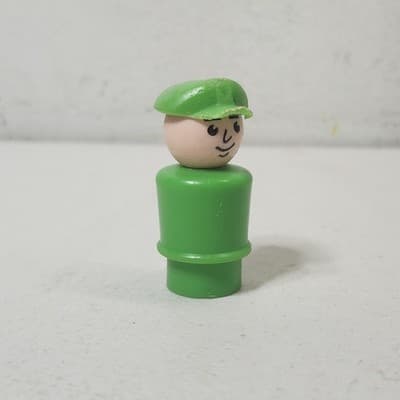 Vintage Fisher-Price Little People The Tall Green Boat Captain Is - Thumbnail 6