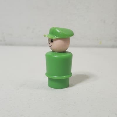 Vintage Fisher-Price Little People The Tall Green Boat Captain Is - Thumbnail 2