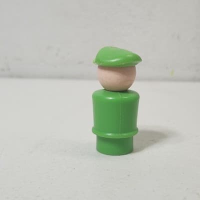 Vintage Fisher-Price Little People The Tall Green Boat Captain Is - Thumbnail 3