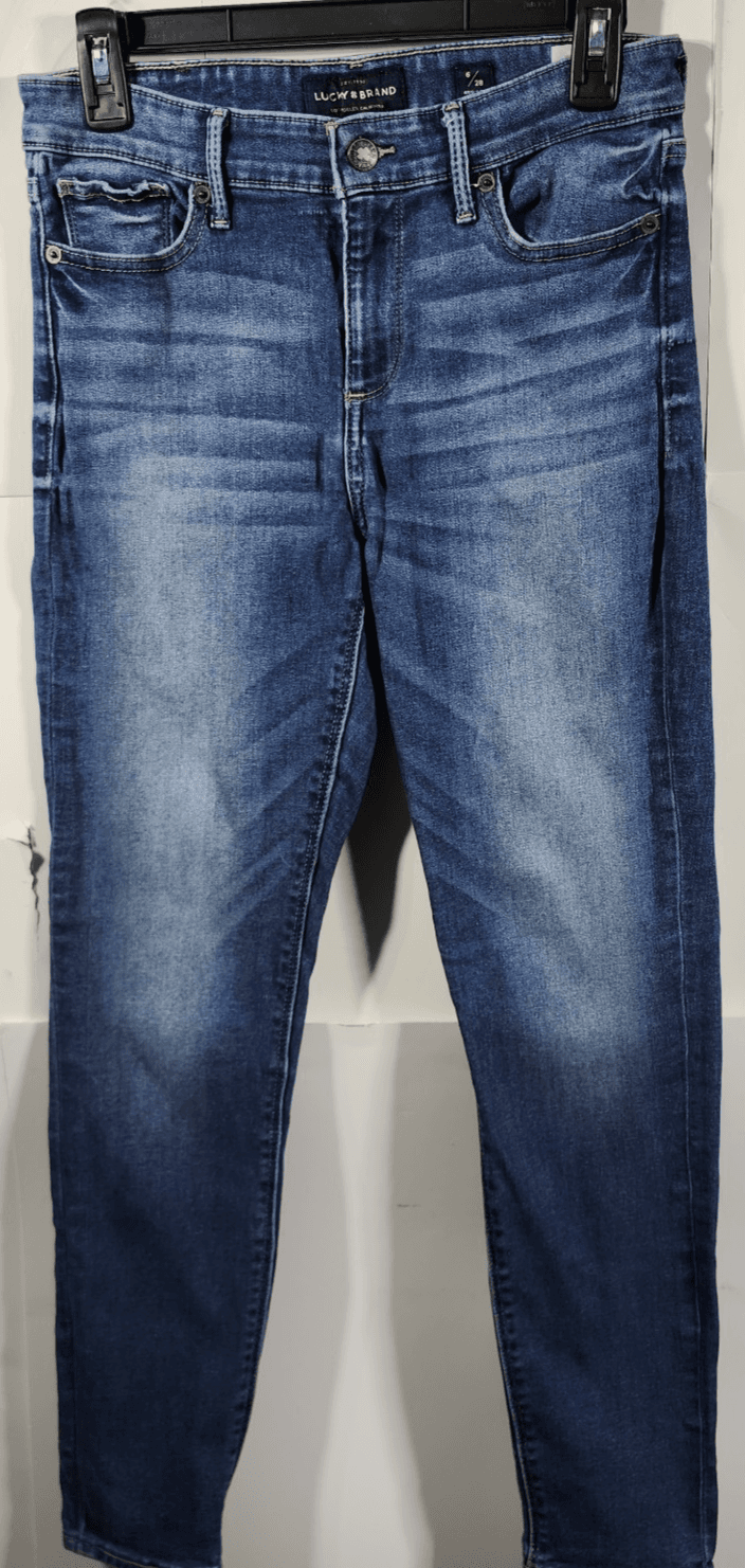 Lucky Brand Womens Size 6 / 28 R Mid Rise Skinny Ava Stretch Blue Jeans - Thumbnail 5