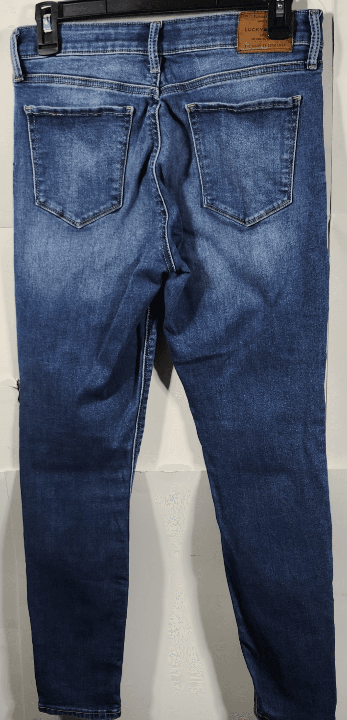 Lucky Brand Womens Size 6 / 28 R Mid Rise Skinny Ava Stretch Blue Jeans - Thumbnail 4