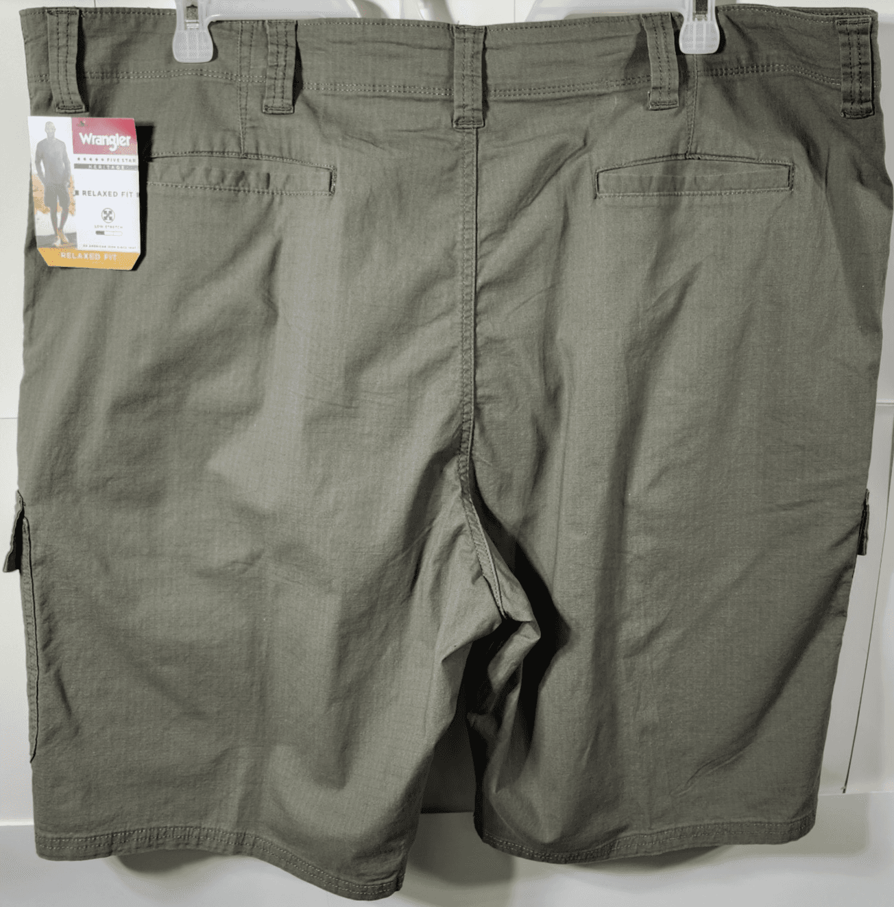 Men's Wrangler Relaxed Fit Cargo Shorts Size 44 Green NEW - Thumbnail 6