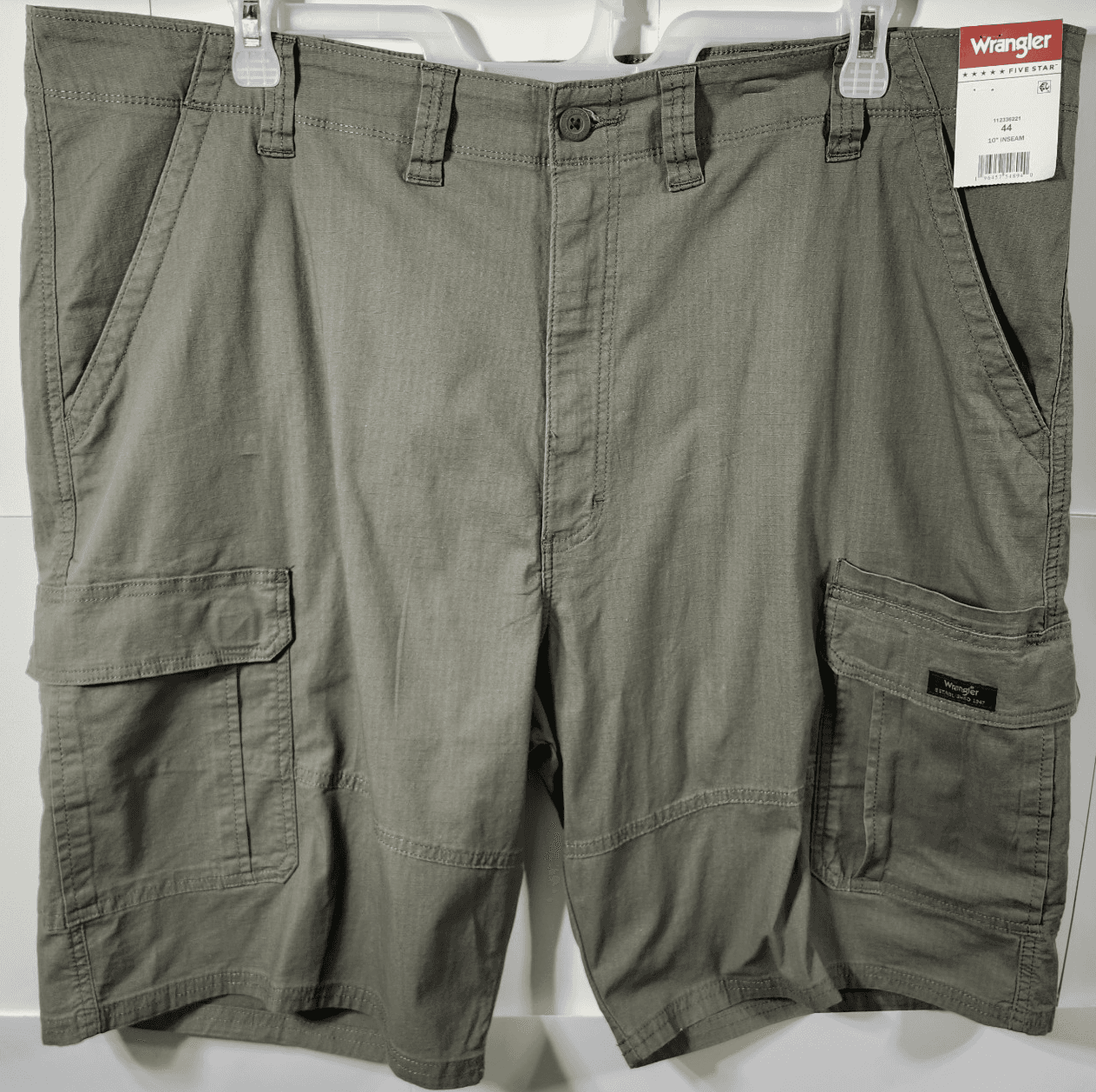 Men's Wrangler Relaxed Fit Cargo Shorts Size 44 Green NEW - Thumbnail 5